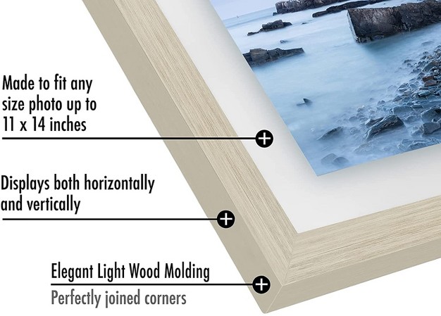 Americanflat Floating Picture Frame With Polished Glass Horizontal And Vertical Formats For Wall Horizontal And Vertical Formats For Wall