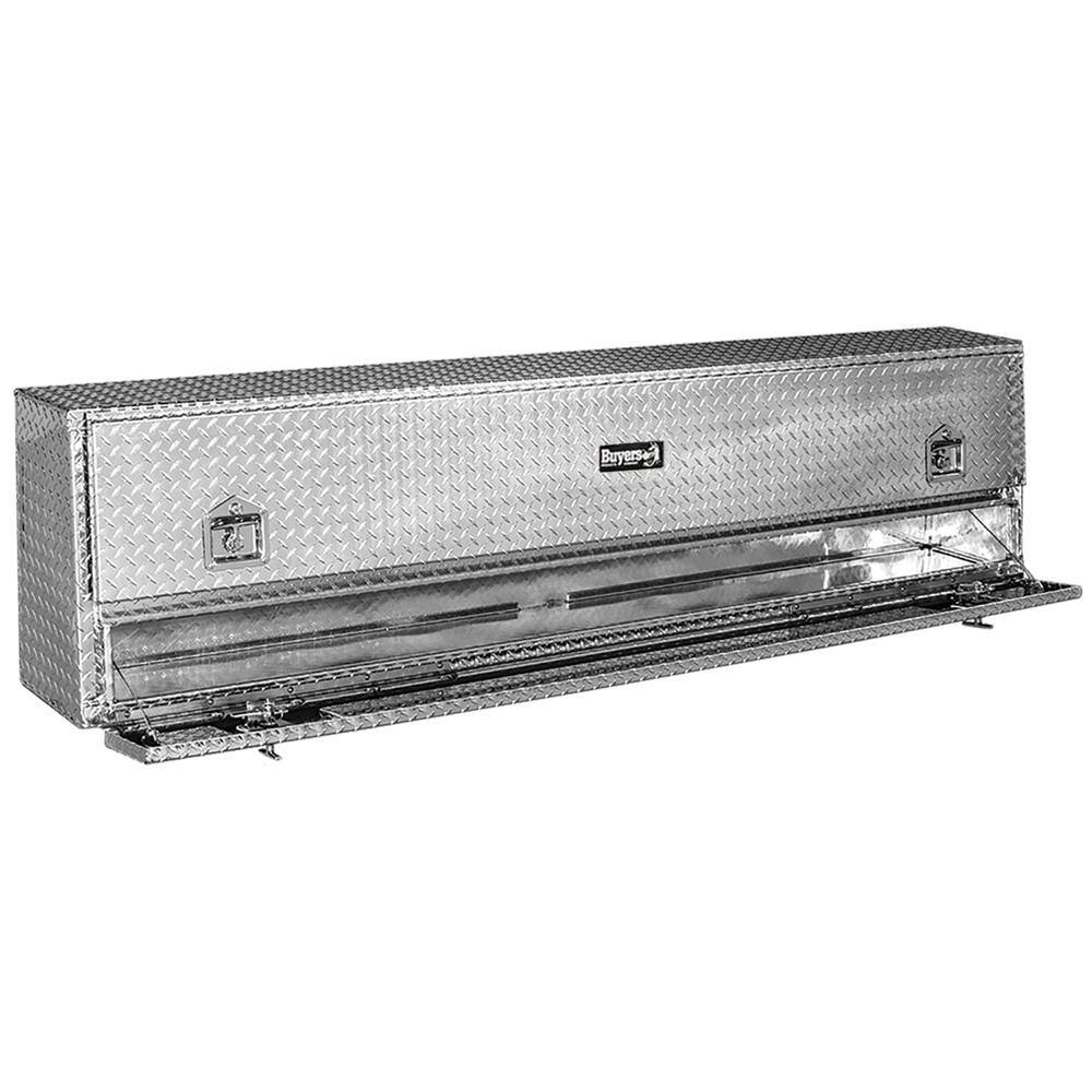 Buyers Products Company 88 Diamond Plate Aluminum Low Profile Crossbed Truck Tool Box 1705650