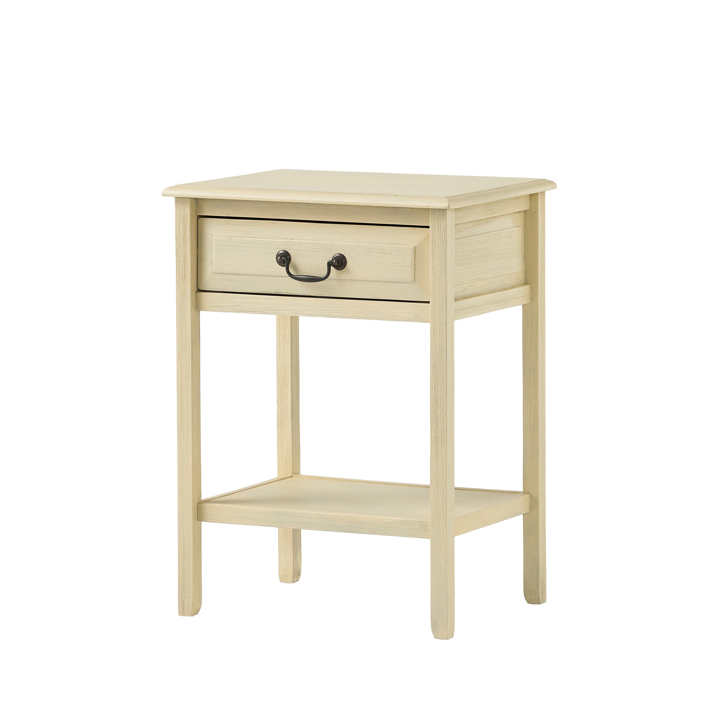 Noah Weathered Wood Top Drawer Accent Table