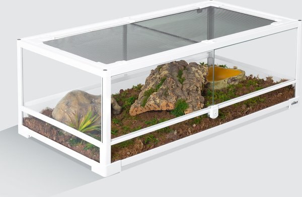 OiiBO Full Glass Front Opening Reptile Tank Terrarium