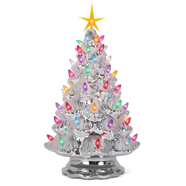 Silver Ceramic Christmas Tree