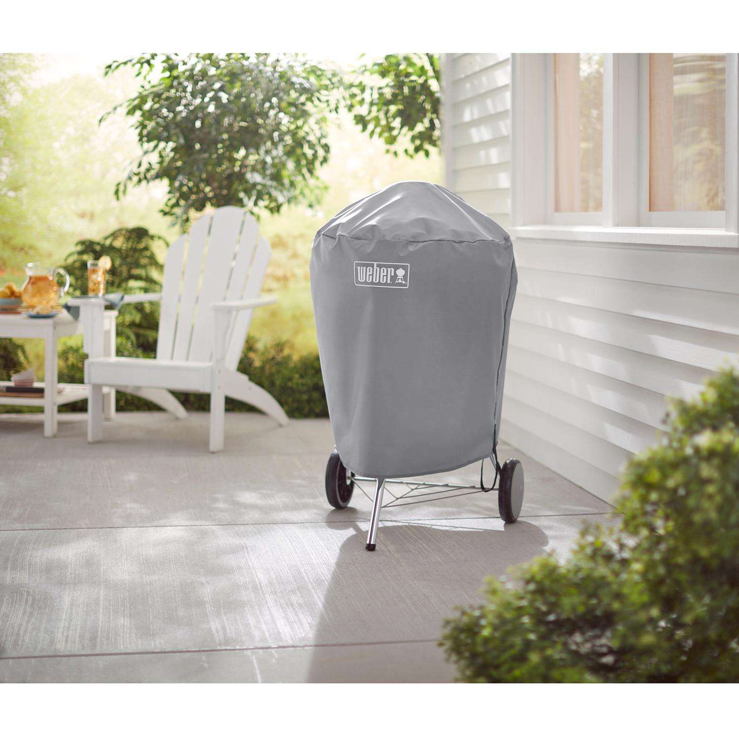 Weber Gray Grill Cover For 22in Charcoal Grills excluding Performer Grills