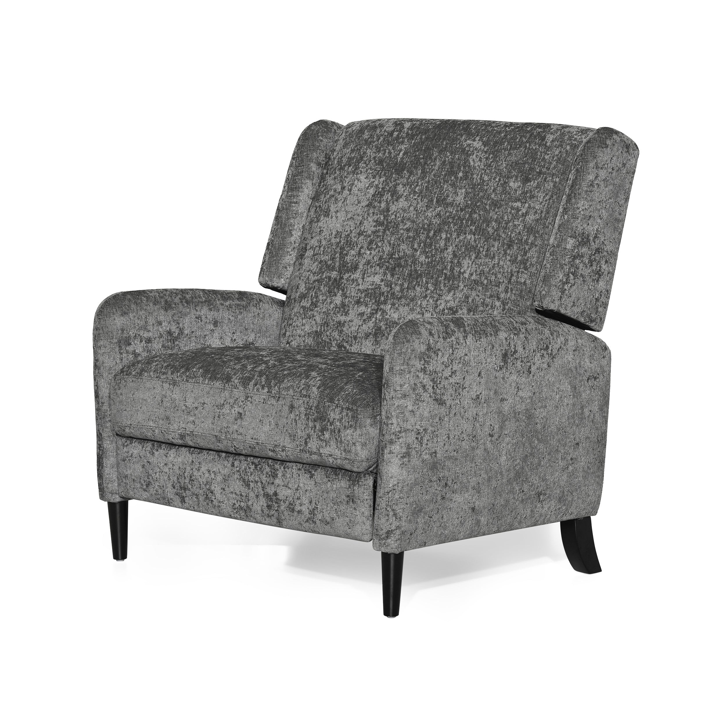 Rockney Contemporary Oversized Fabric Pushback Recliner