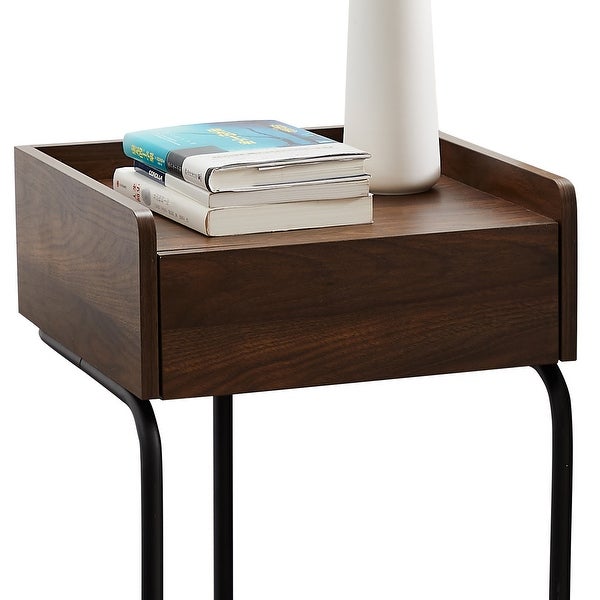 Side Table End Table with Storage Drawer， Nightstand for Living Room