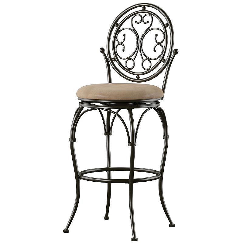 Big and Tall Scroll Circle Back Barstool