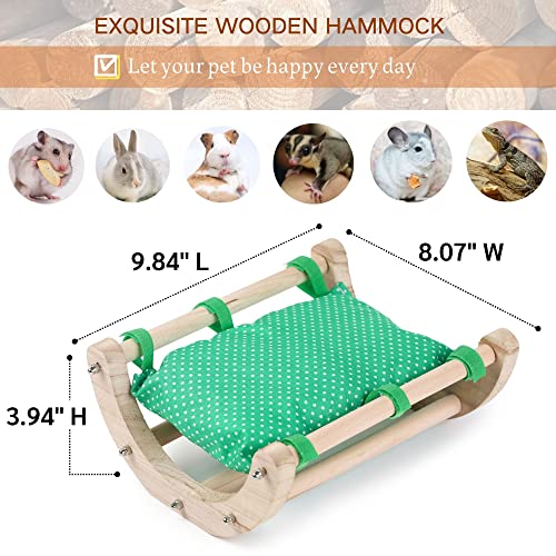 JanYoo Guinea Pig Bed for Cage Rabbit Accessories and Toys Hammock Hideout Animal Bunnies Bearded Dragon Beds House Chirstmas