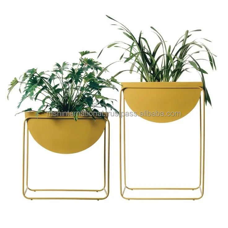 Planter Set With Iron Stand For The Creative Gardener To Decorate Their Home To Use In Outdoor Indoor Or Balcony