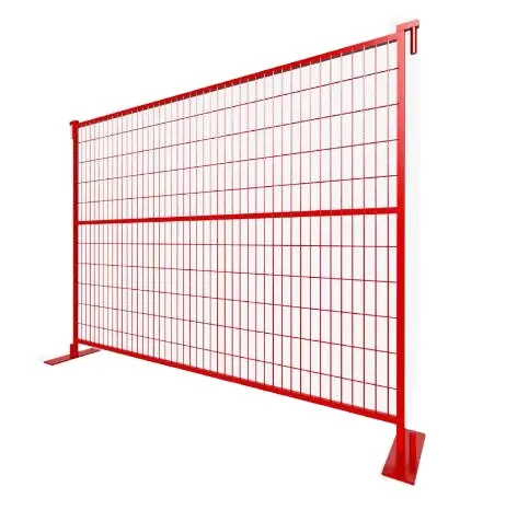 Pvc coated square pipe 6X9.5FT Customized Portable Galvanized  Mobile portable Canada Temporary Fence Panels