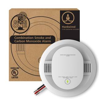 Kidde Code One Hardwired Interconnectable Smoke  Carbon Monoxide Detector with AA Battery Backup 21032251