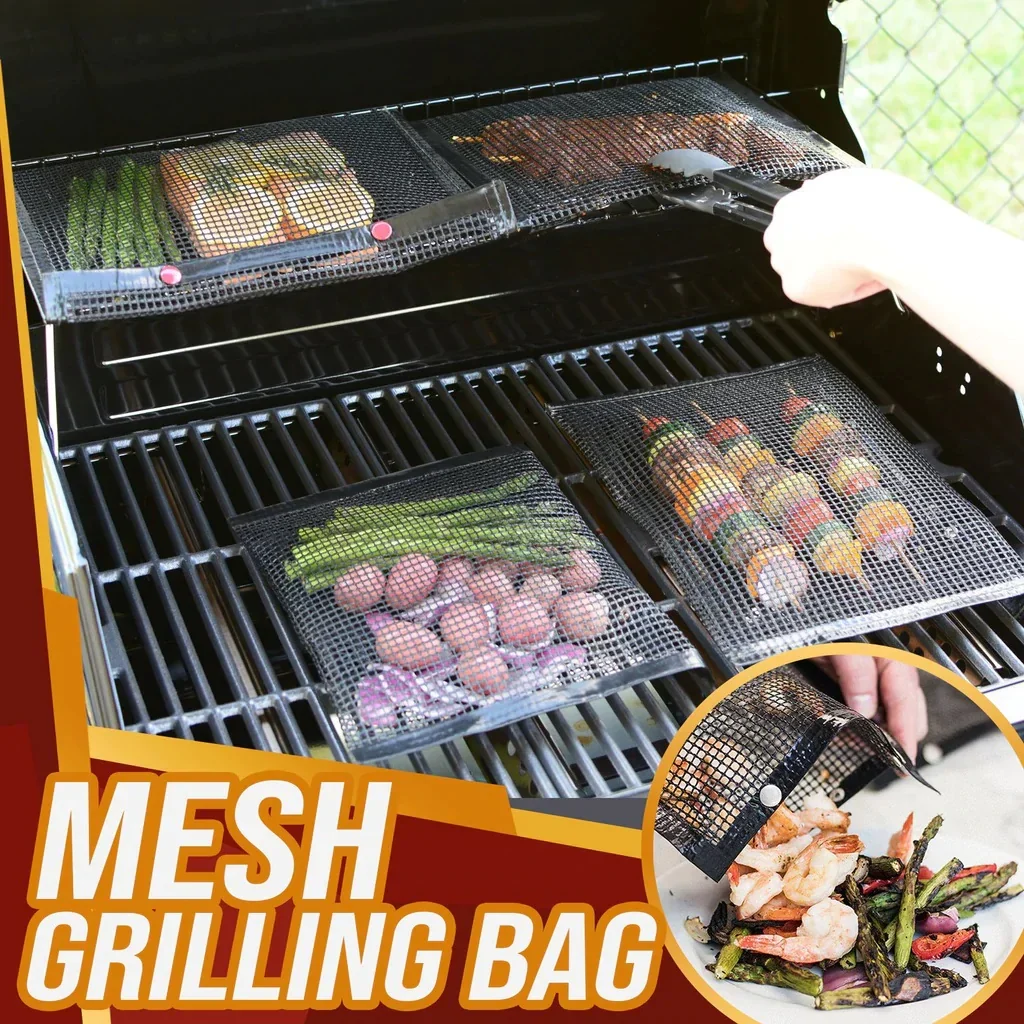 🔥 BIG SALE - 48% OFF🔥Reusable Non-Stick BBQ Mesh Grilling Bags