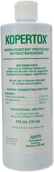 KOPERTOX Water-Resistant Horse Thrush Treatment， 16-oz bottle