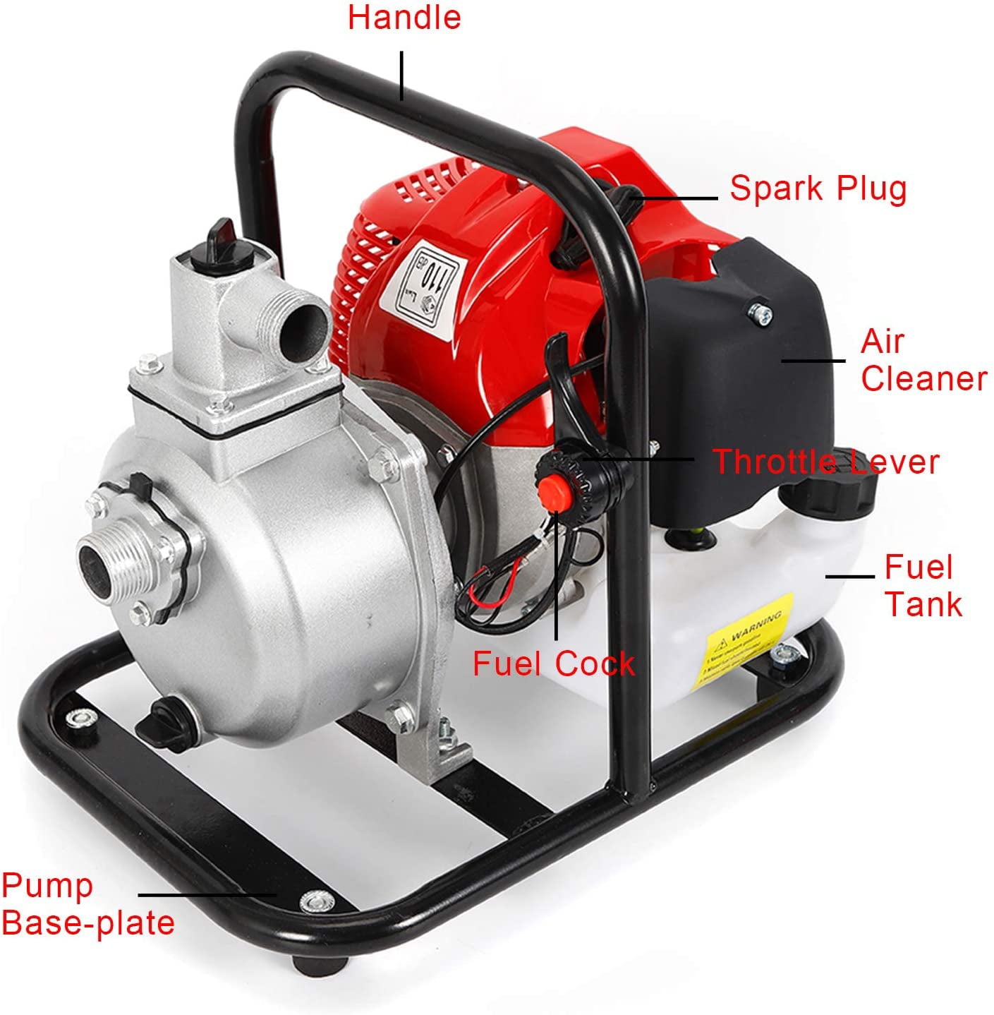 Anqidi 1.7HP 2 Stroke Gas Gasoline Water Pump 1