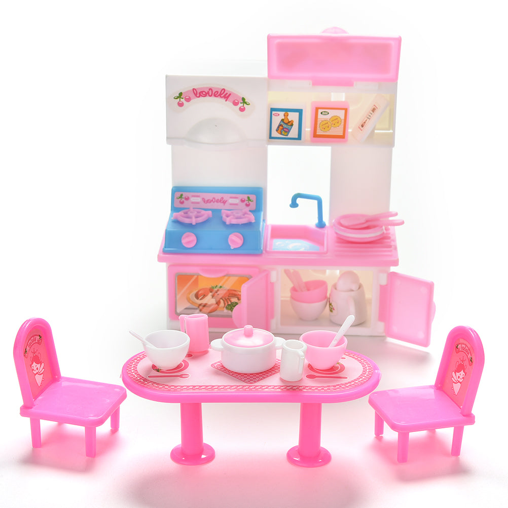 MageCrux 20 Pcs/lot Creative Kitchenware Dinner Tables Cupboard Sink for Barbies Dolls