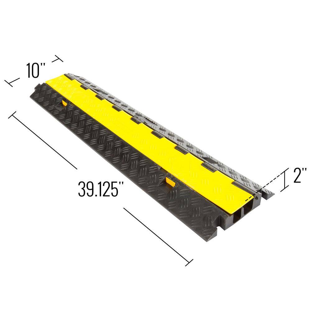 Guardian 3 ft. L 2-Channel 1.125 in. Industrial Rubber Cable Ramp DH-CP-5