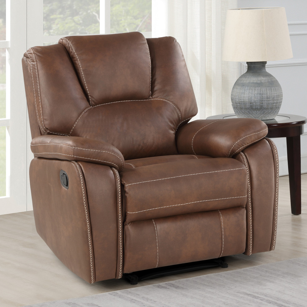 Katrine Manual Recliner   Contemporary   Recliner Chairs   by Homesquare  Houzz