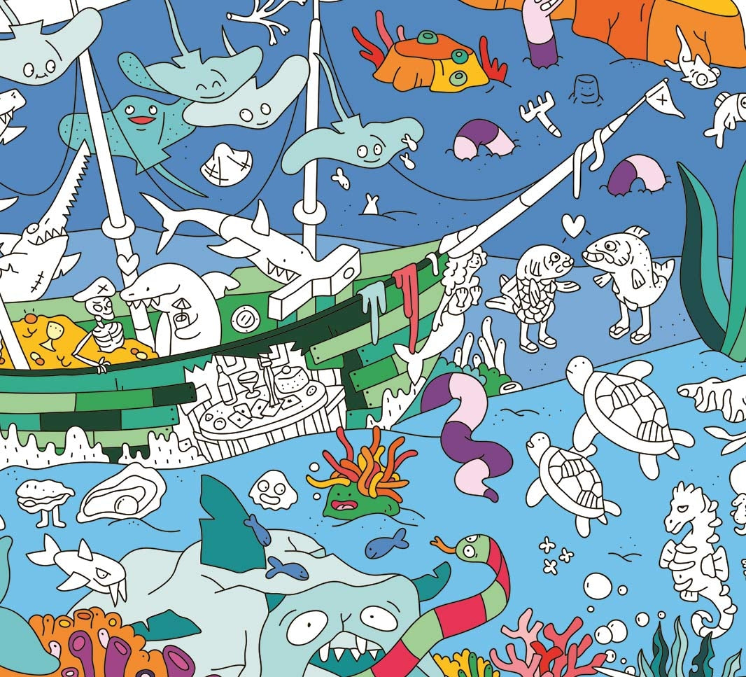 Giant Coloring Poster - Ocean by OMY