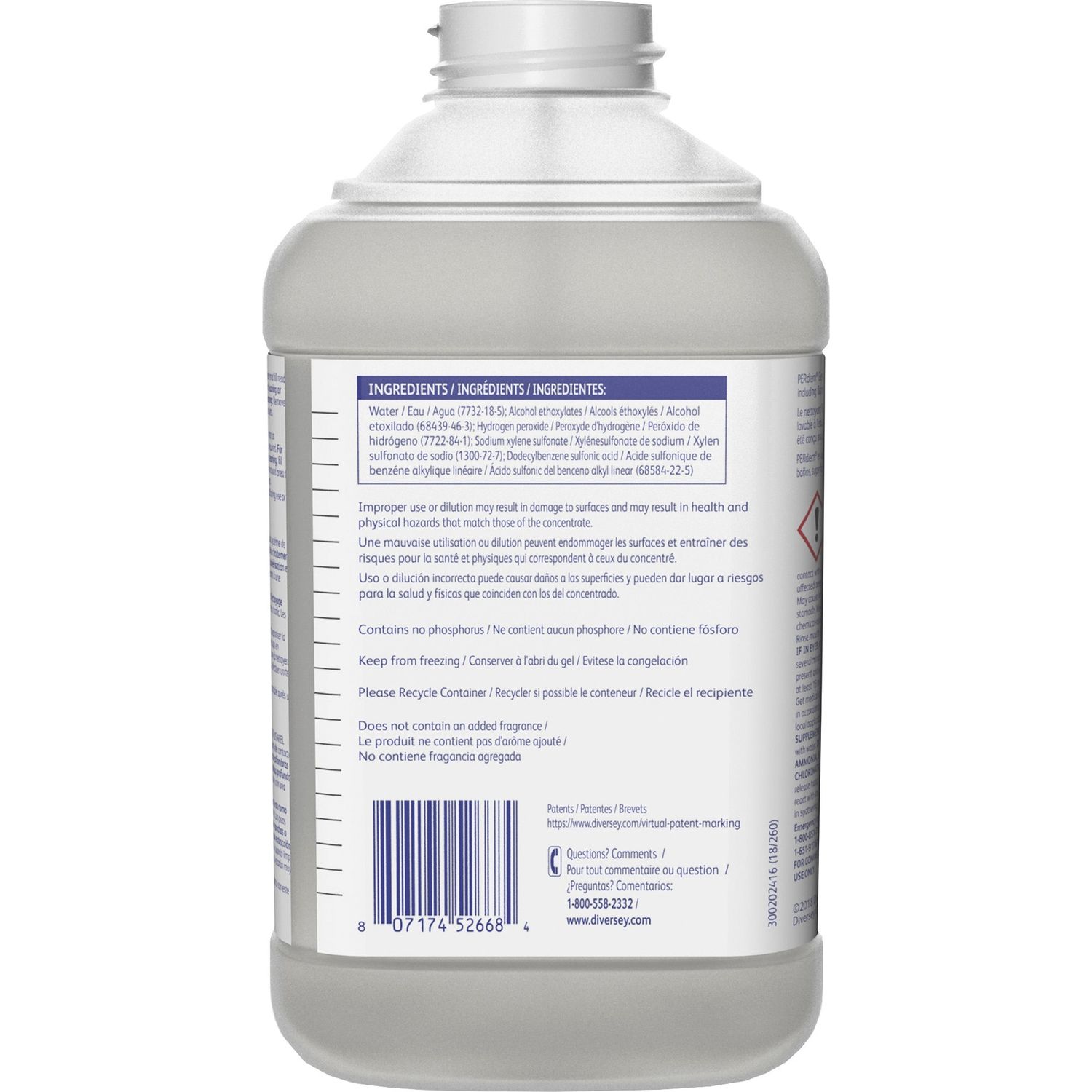 Hydrogen Peroxide Cleaner by Diversey， Inc DVO95613252CT