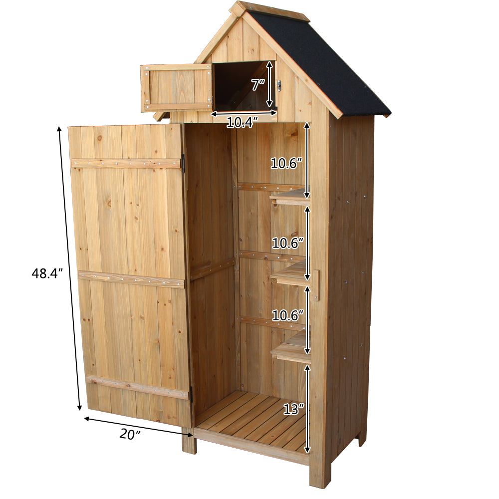 Veryke Suncast Garden Sheds, Outdoor Garden Shed, Garden Tool Storage Shed, Fir Wooden Arrow Garden Shed, Garden Tool Shed with Single Door