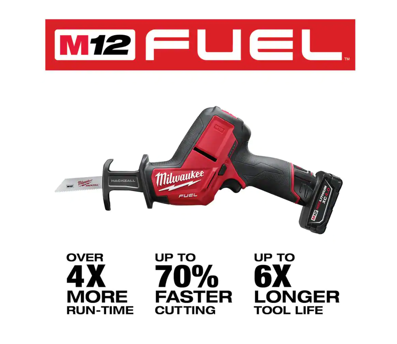 Milwaukee 2520-21XC-2426-20 M12 FUEL 12-Volt Lithium-Ion Brushless Cordless HACKZALL Reciprocating Saw Kit W/ M12 Multi-Tool