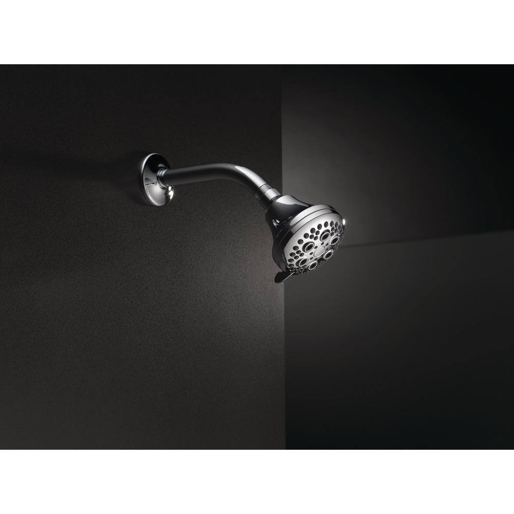 Delta 5-Spray Patterns 1.75 GPM 4 in. Wall Mount Fixed Shower Head in Chrome 75556