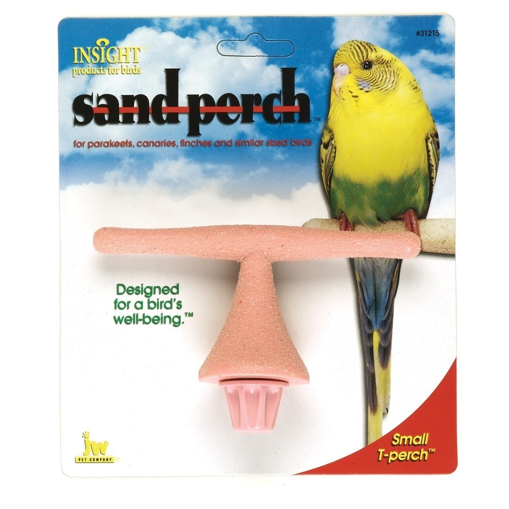 JW Sand T-Perch For Parakeets Cockatiels And Similar Sized Birds Attach Anywhere