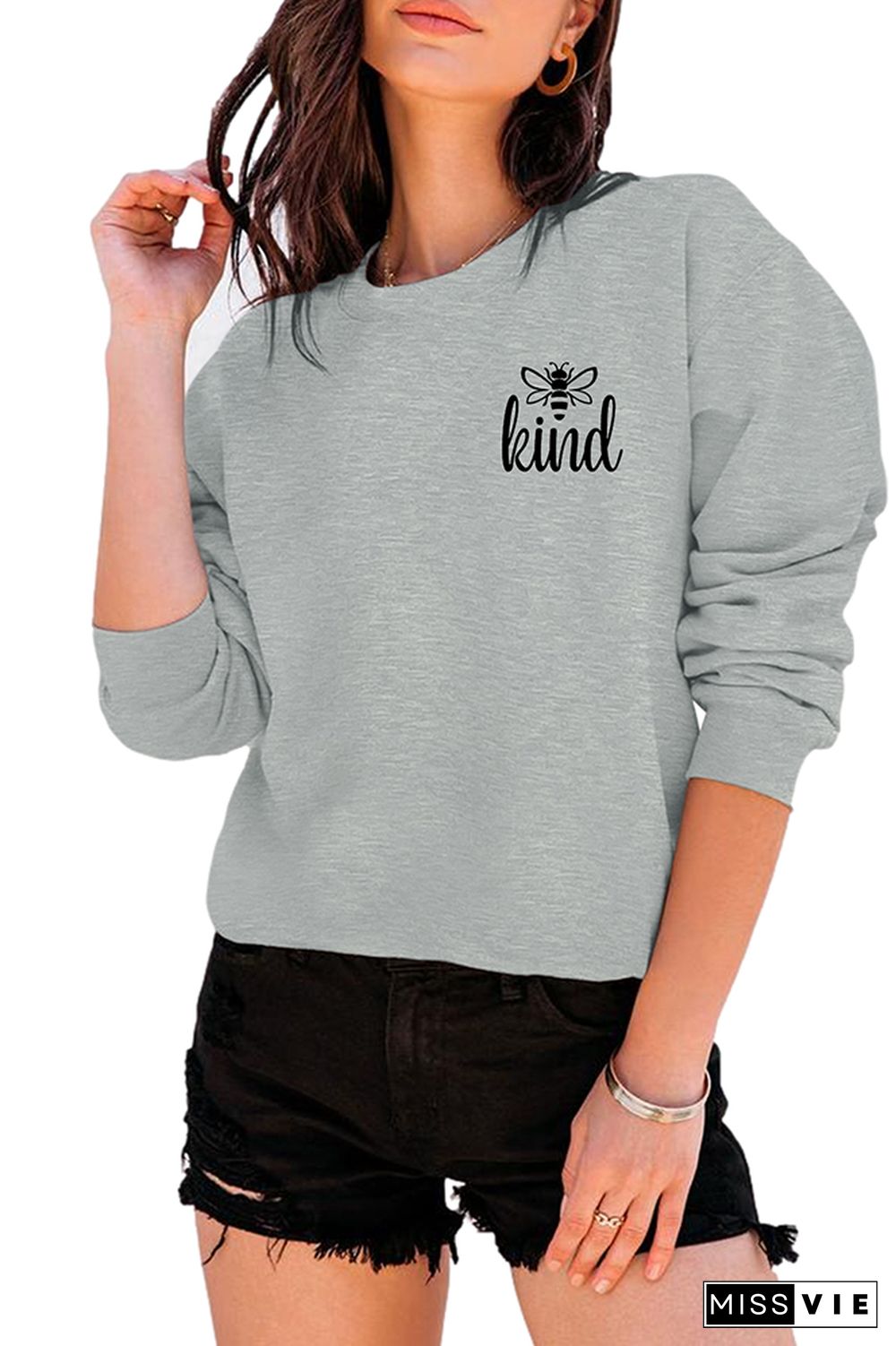 Bee Kind,Kindness,Be Kind Long Sleeve Sweatshirts Women Wholesale