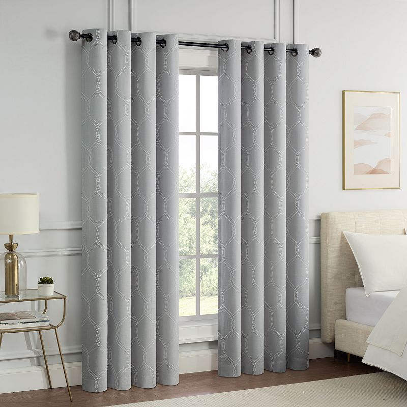 eclipse Magnitech Cambridge 100% Blackout 2-Window Curtain Panels