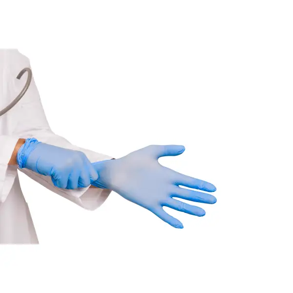 Hongray 100-Pack Disposable Vitrile Blended Exam Gloves-Large