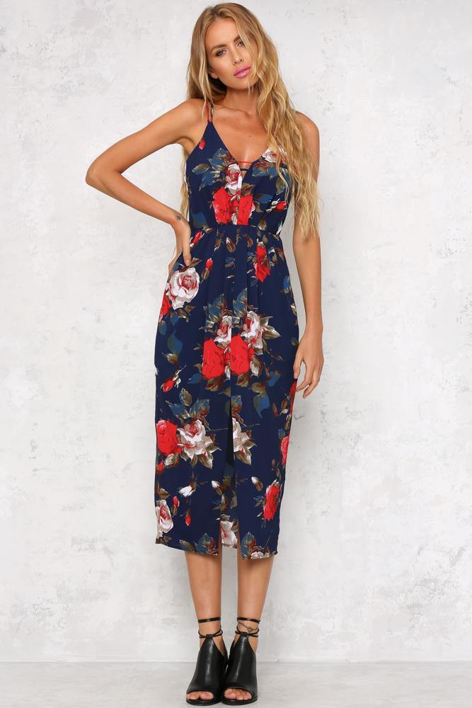 Have The Touch Maxi Dress Navy