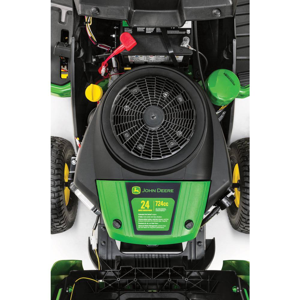 John Deere S160 48 in. 24 HP V-Twin ELS Gas Hydrostatic Riding Lawn Tractor BG21211