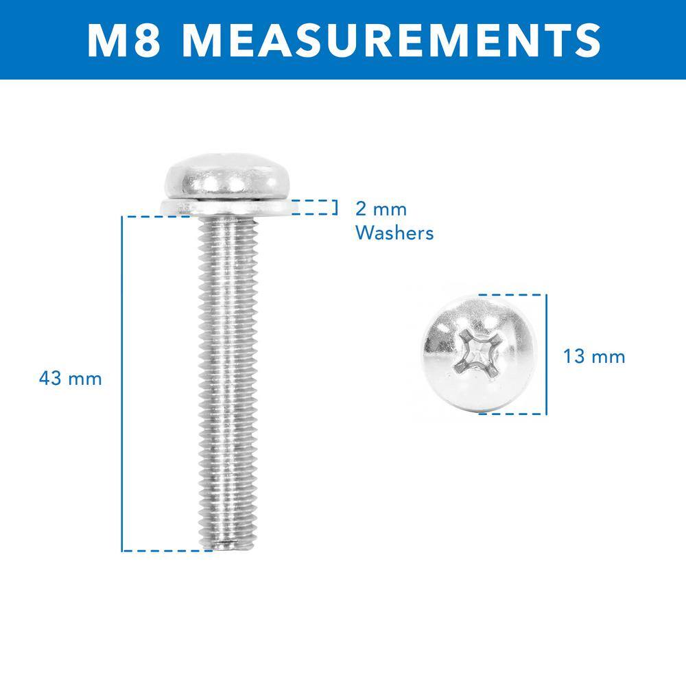 mount-it! M8 Screws for  TV (8-Piece) MI-M8KIT