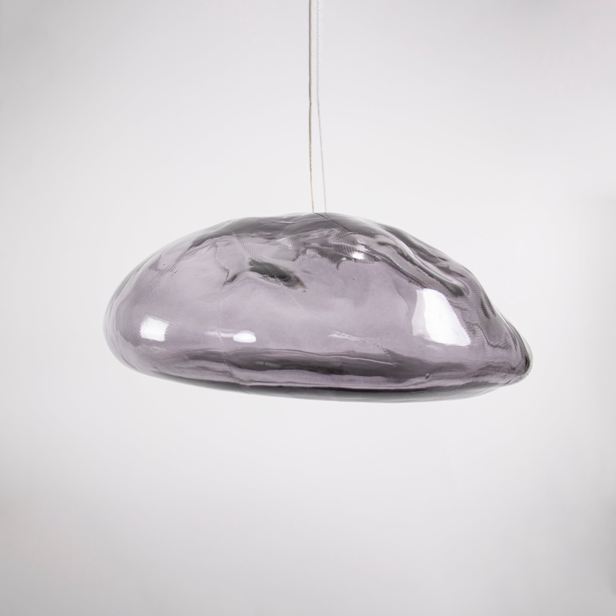 Blown Glass Mesh Pendant Light