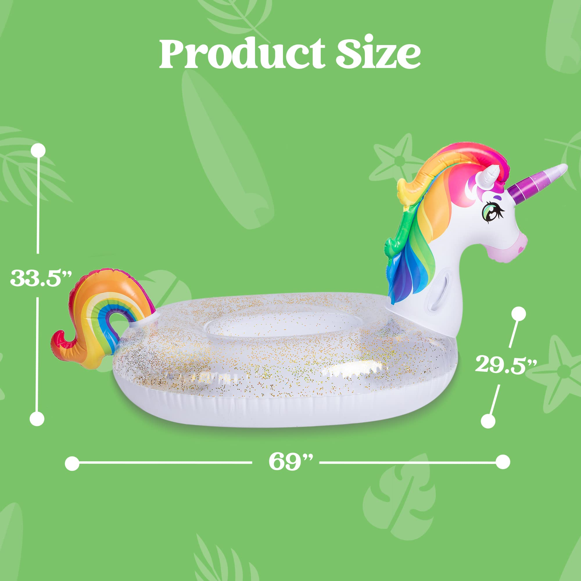 Clearance -  Unicorn with Glitters Pool Float