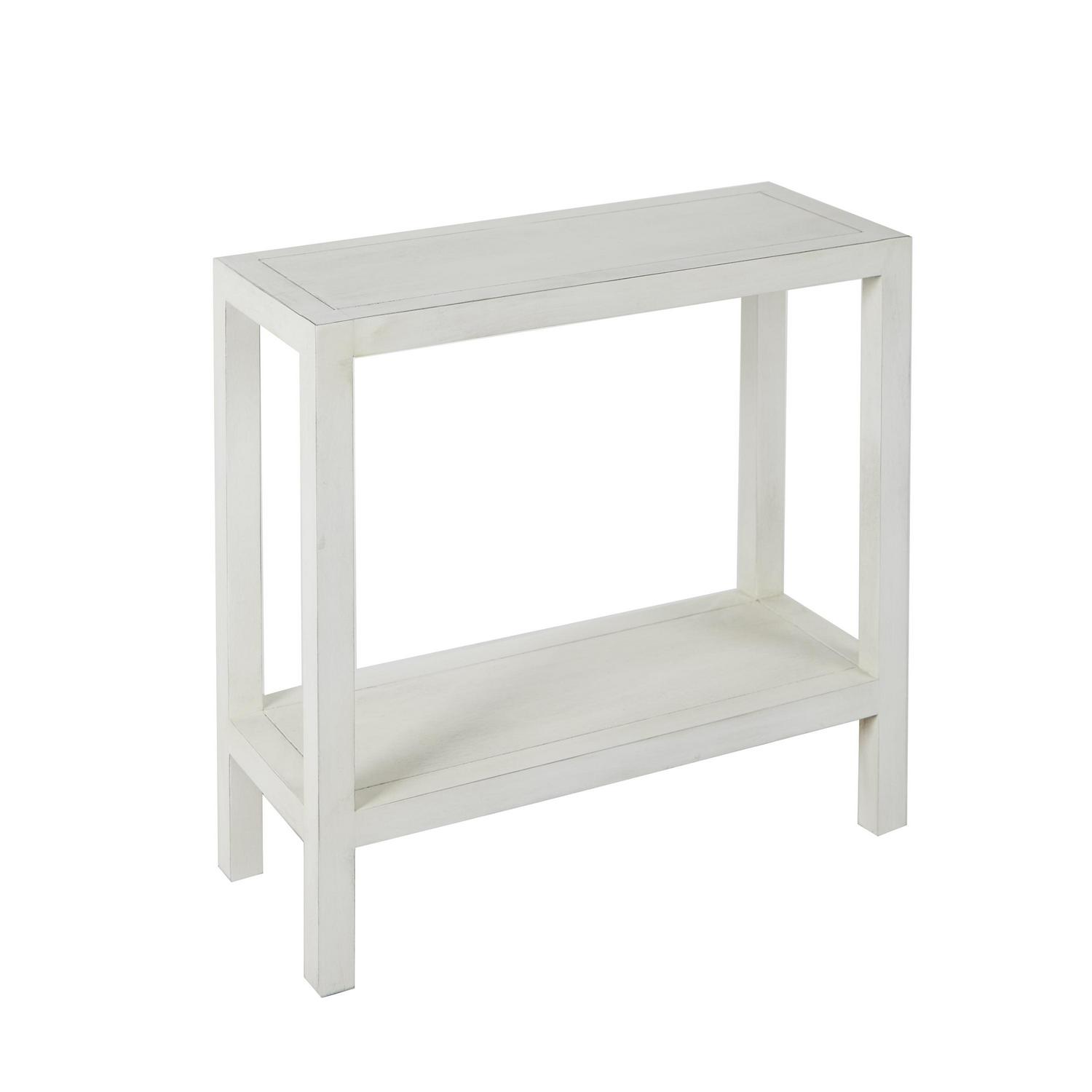 Home DA(C)cor Collection Carolina White Console Accent Table  Crowdfused