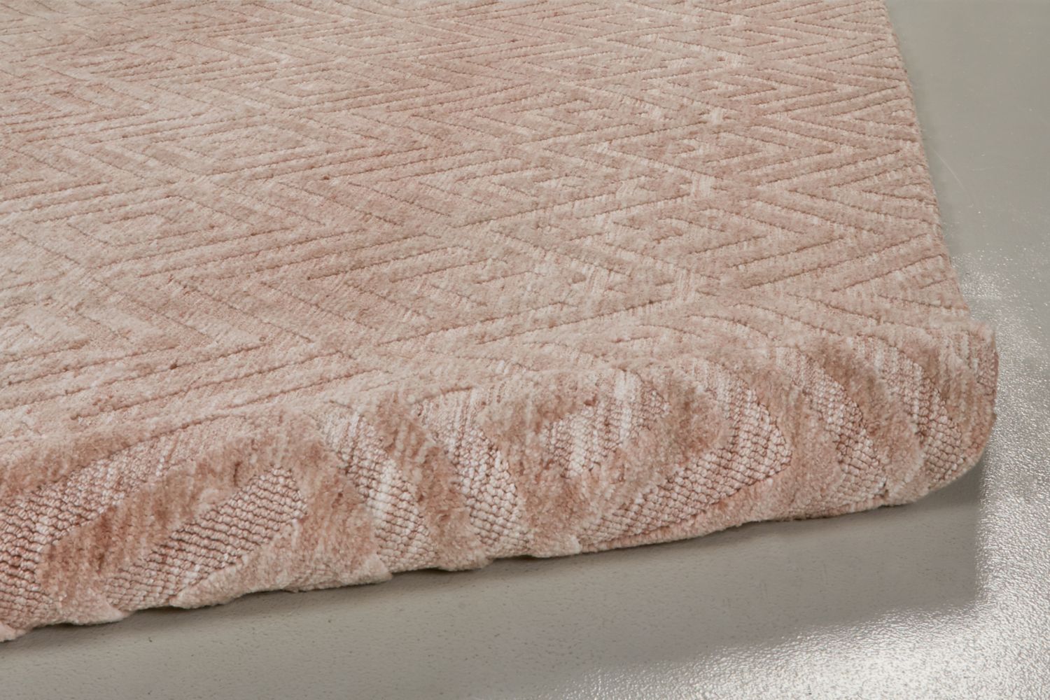 Oliena Blush Pink and Champagne Rug by BD Fine