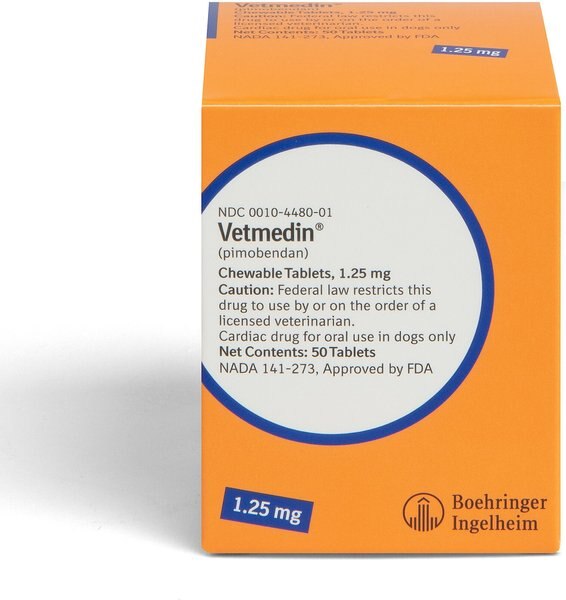 Vetmedin (pimobendan) Chewable Tablets for Dogs， 50  tablets