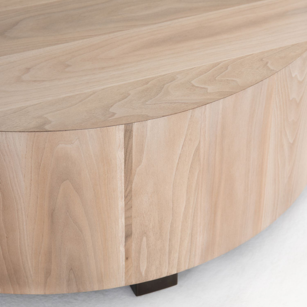 Hudson Round Ashen Walnut Coffee Table   Transitional   Coffee Tables   by Zin Home  Houzz