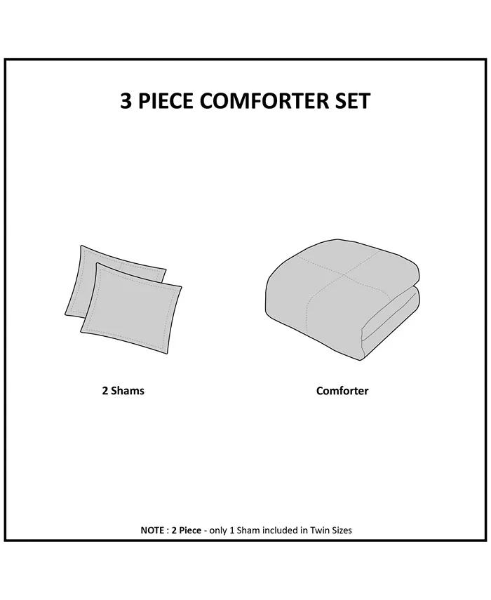 Madison Park Amaya Seersucker 3-Pc. Comforter Set， Full Queen