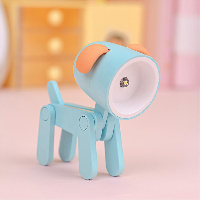 Mini Led Night Light Cartoon Cute Dog And Deer Shape Table Lamp Decoration Study Reading Lamp Desktop Folding Bracket Table Lamp