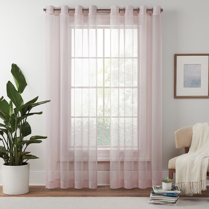 eclipse Livia Sheer Voile Grommet Window Curtain Panel