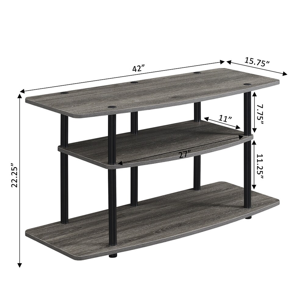 Convenience Concepts Designs2Go No Tools 46 inch 3 Tier Wide TV Stand