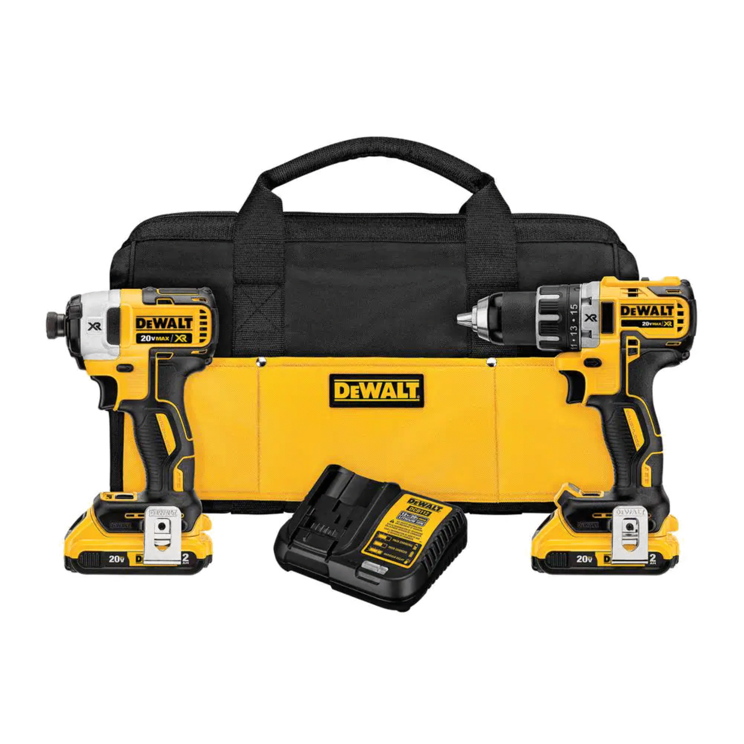 Dewalt 20V Max XR Cordless Drill Combo Kit， Brushless， 2-Tool