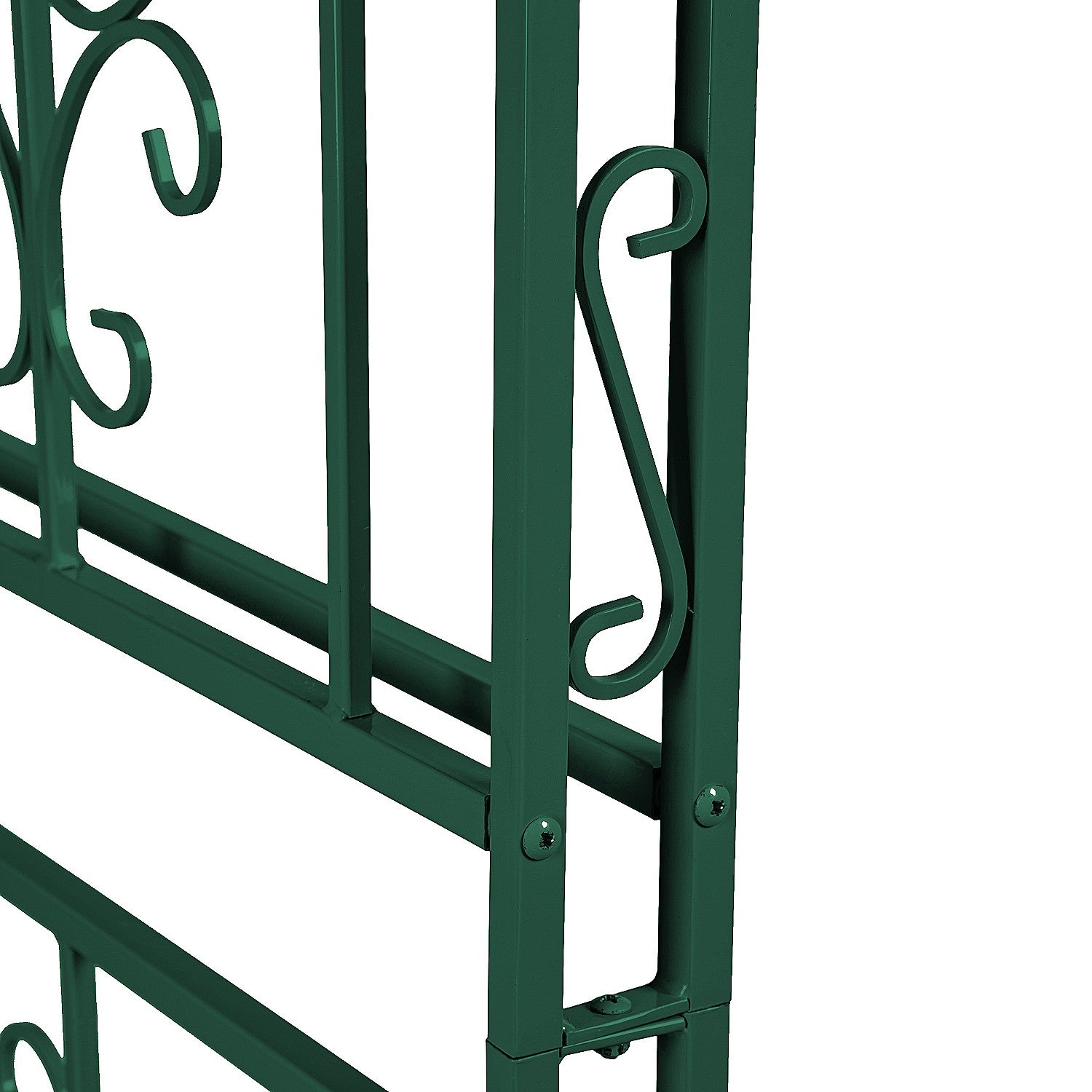 Evergreen Montebello Iron Garden Arbor, Forest Green- 53 x 84 x 23 Inches Fade and Weather Resistant Outdoor Decor