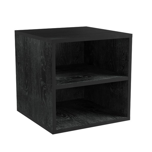 Hastings Home 2-Shelf Cube End Table - 15.75