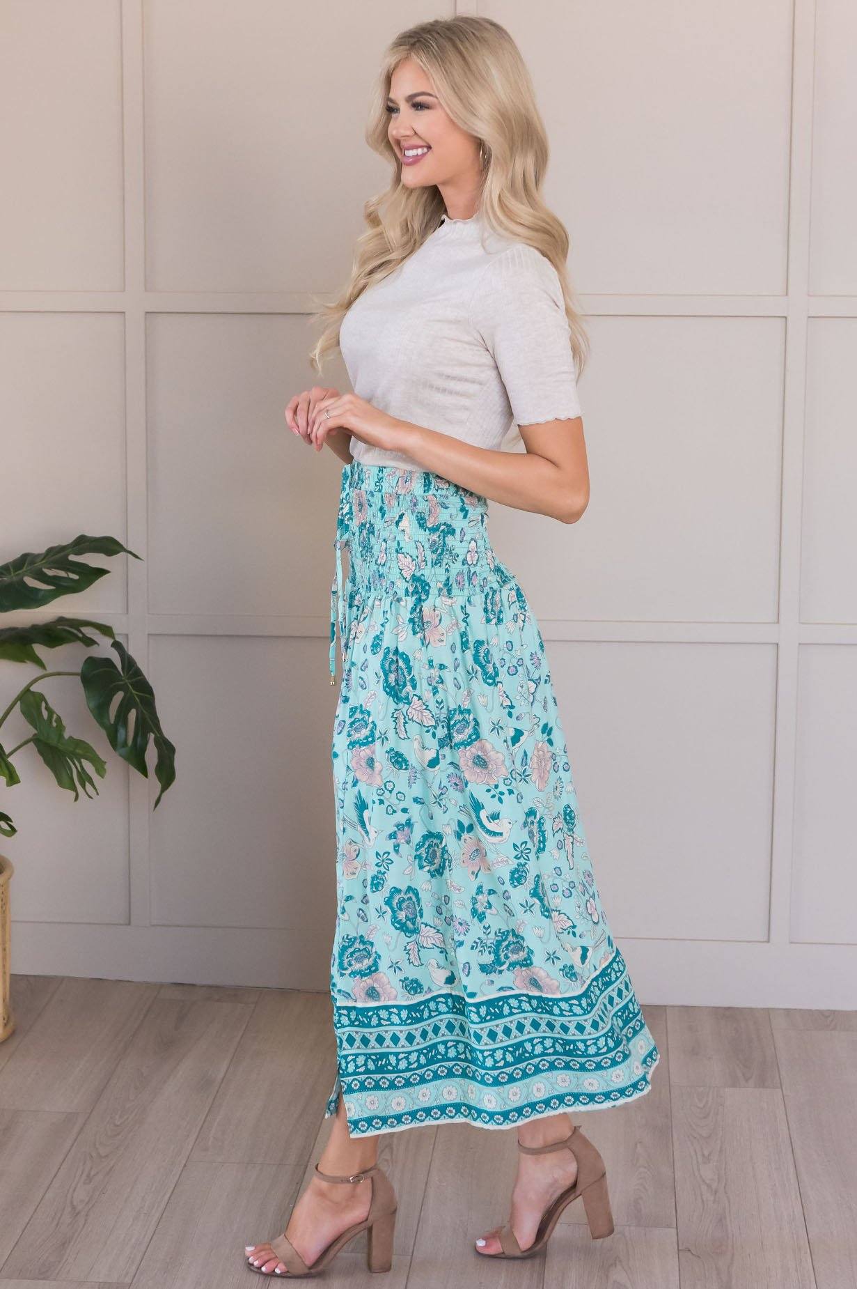 Twirl With Me Modest Bohemian Skirt