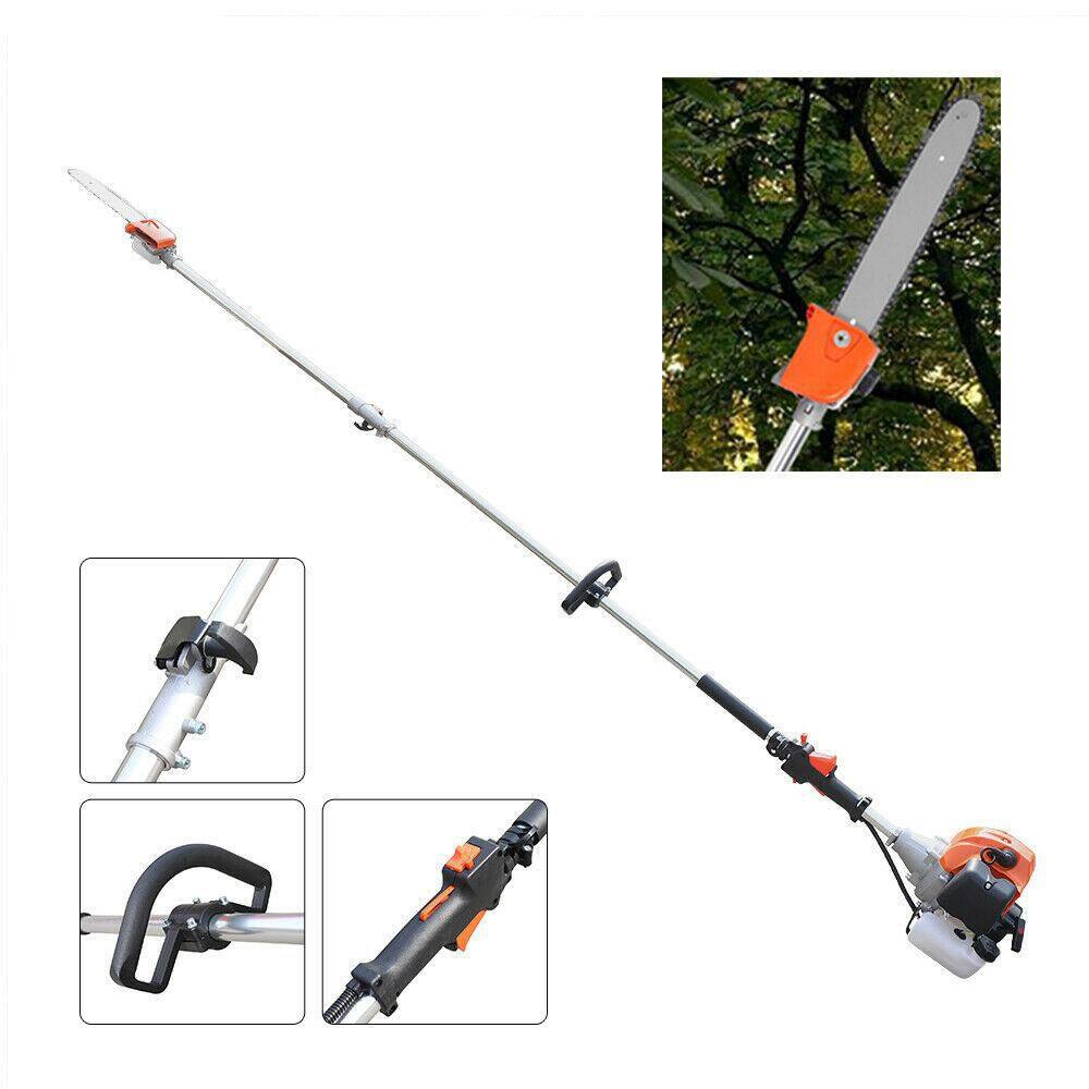 YIYIBYUS 59 in. 52cc 2-Stroke Gasoline Engine Tree Pole Saw Pruner Cordless Gas Chainsaw BI-MLLCR-1507+08