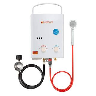 CAMPLUX ENJOY OUTDOOR LIFE Camplux 5L 1.32 GPM Outdoor Portable Propane Gas Tankless Water Heater AY132-N1