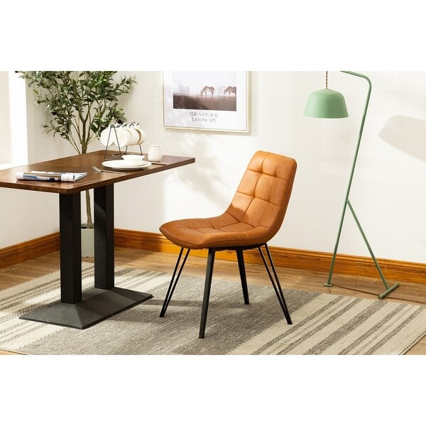 Porthos Home Rai Armless Dining Chairs Set Of 2， PU Leather Upholstery