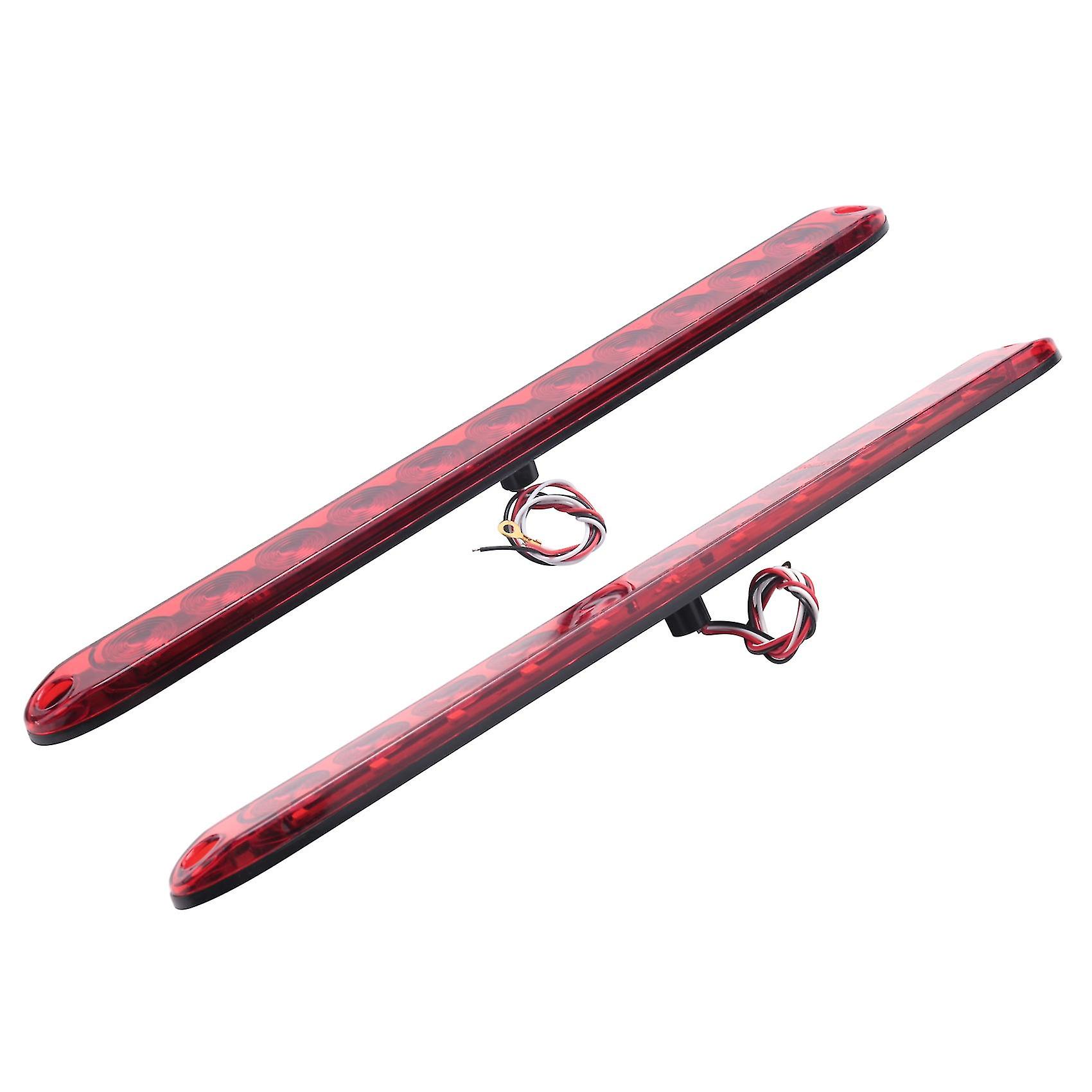 2pcs Red 15 Inch 11 Led Trailer Light Bar Sealed Stop Turn Tail Park Third 3rd Brake Light Truck Tr