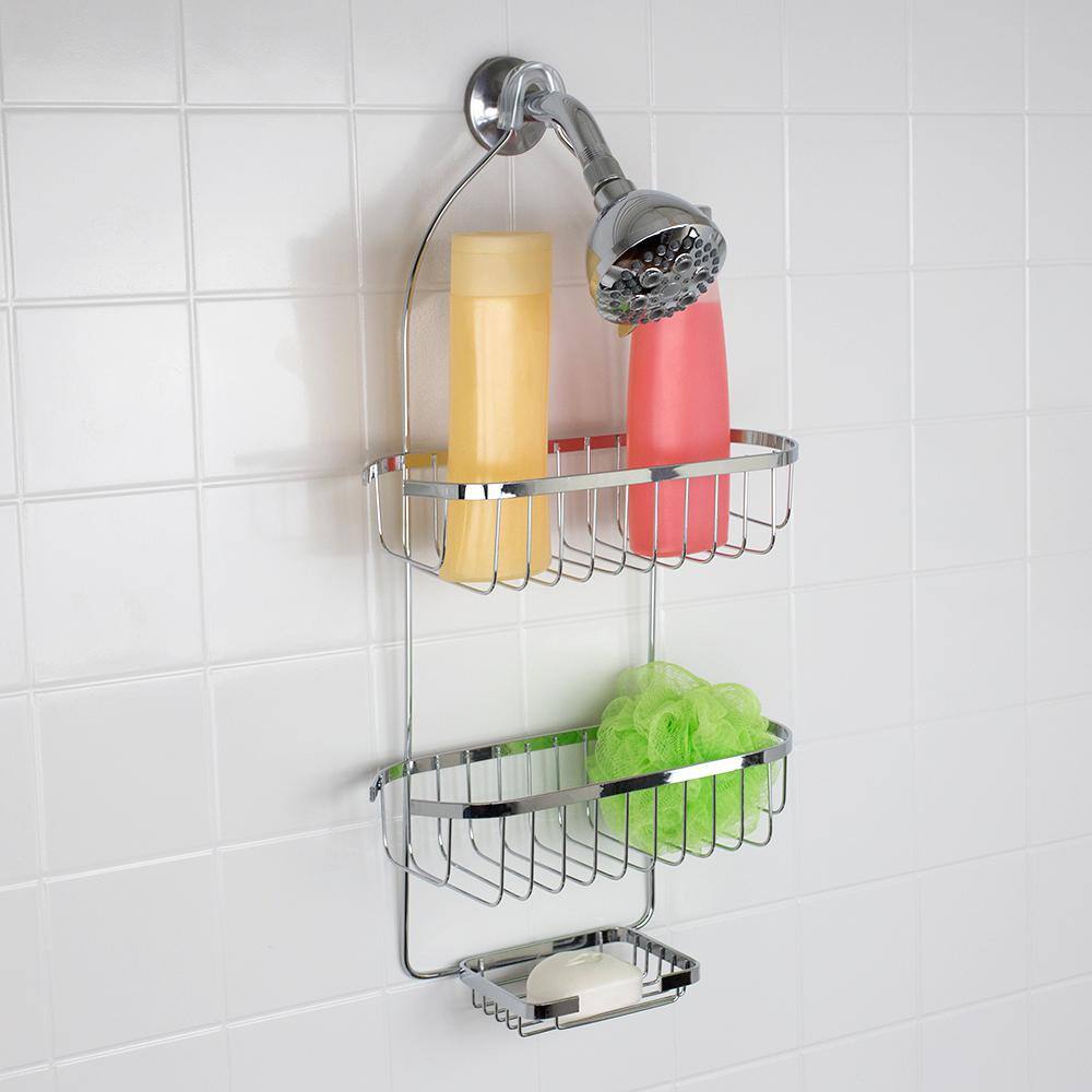 Home Basics Shower Caddy in Chrome SC10135